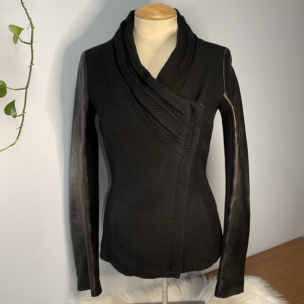 Danier Leather Tweed Sweater Jacket.